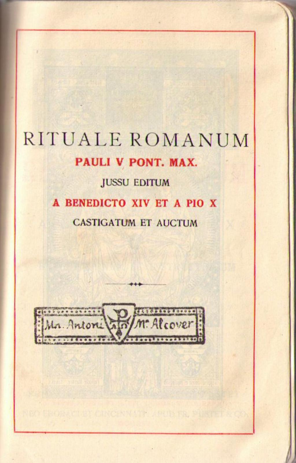 Coberta de Rituale Romanum